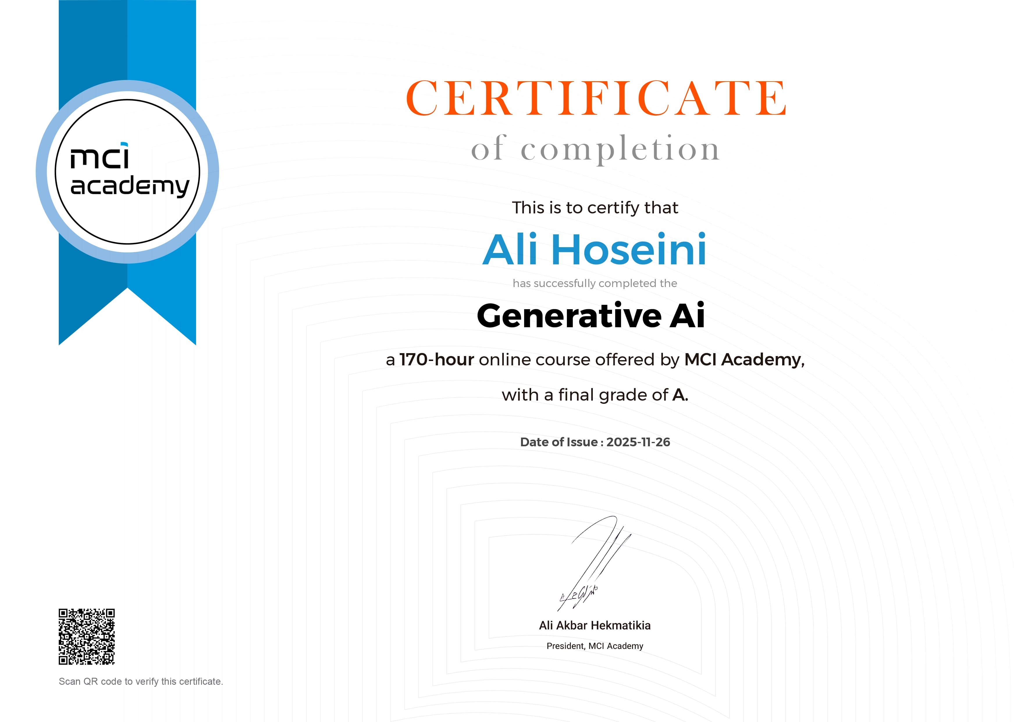 certificate