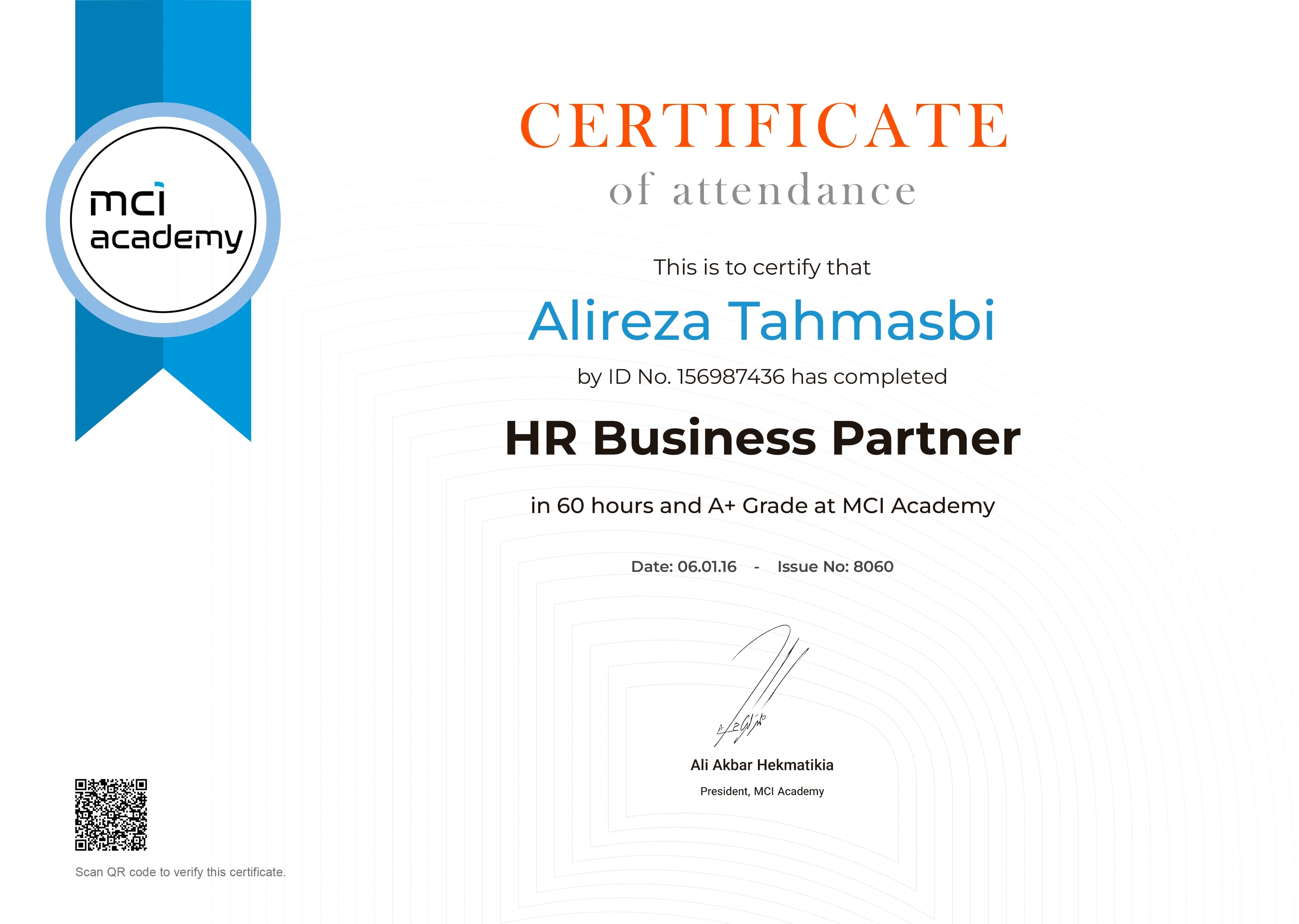 certificate