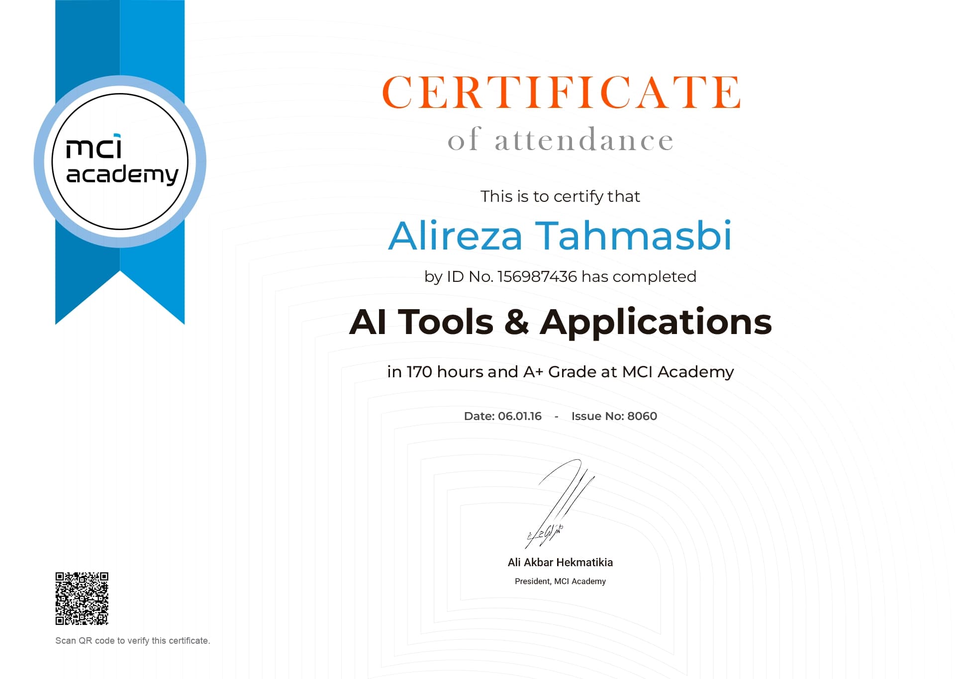 certificate