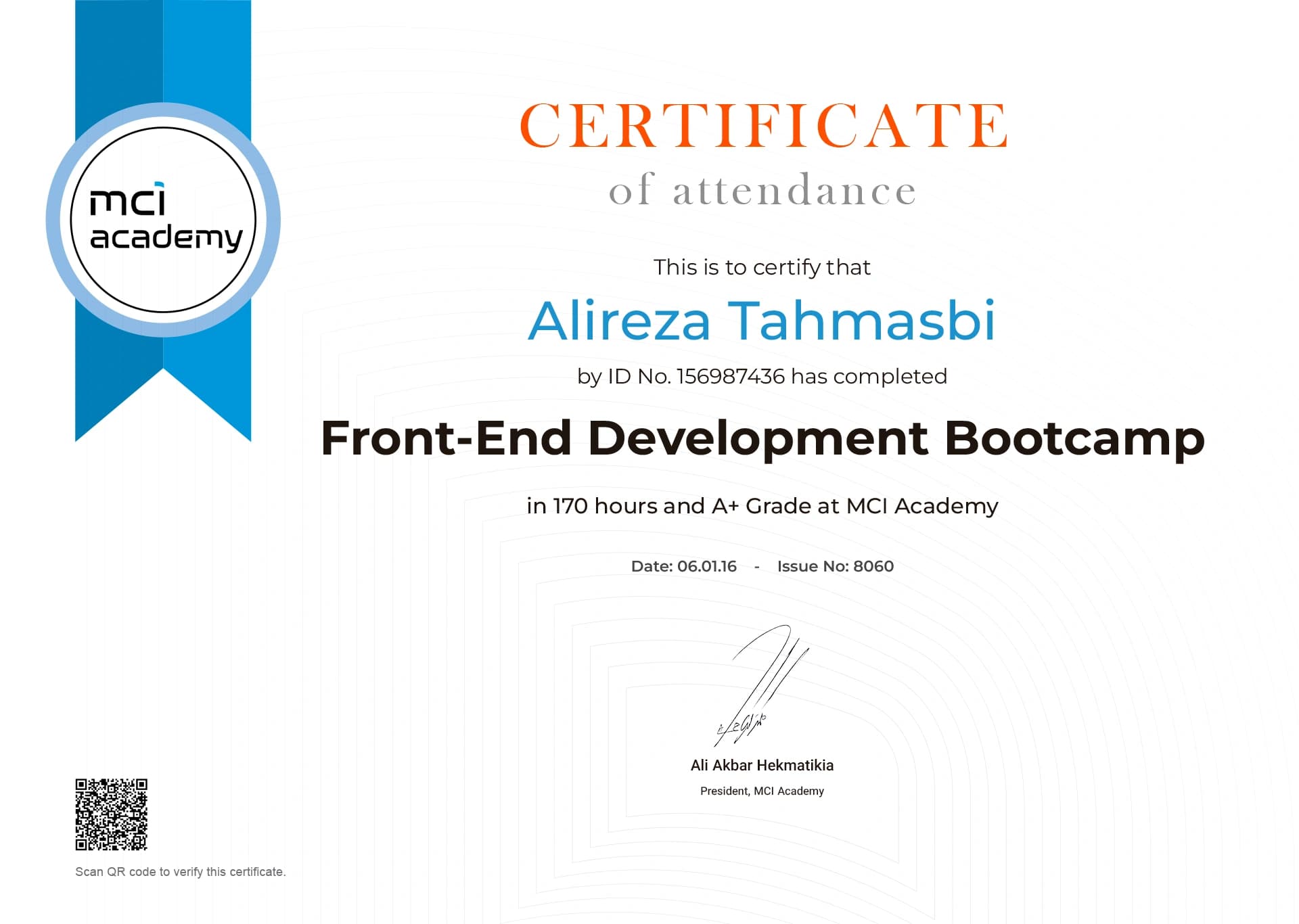certificate