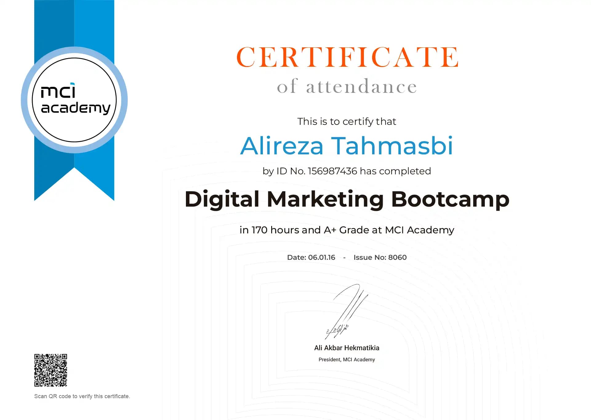 certificate