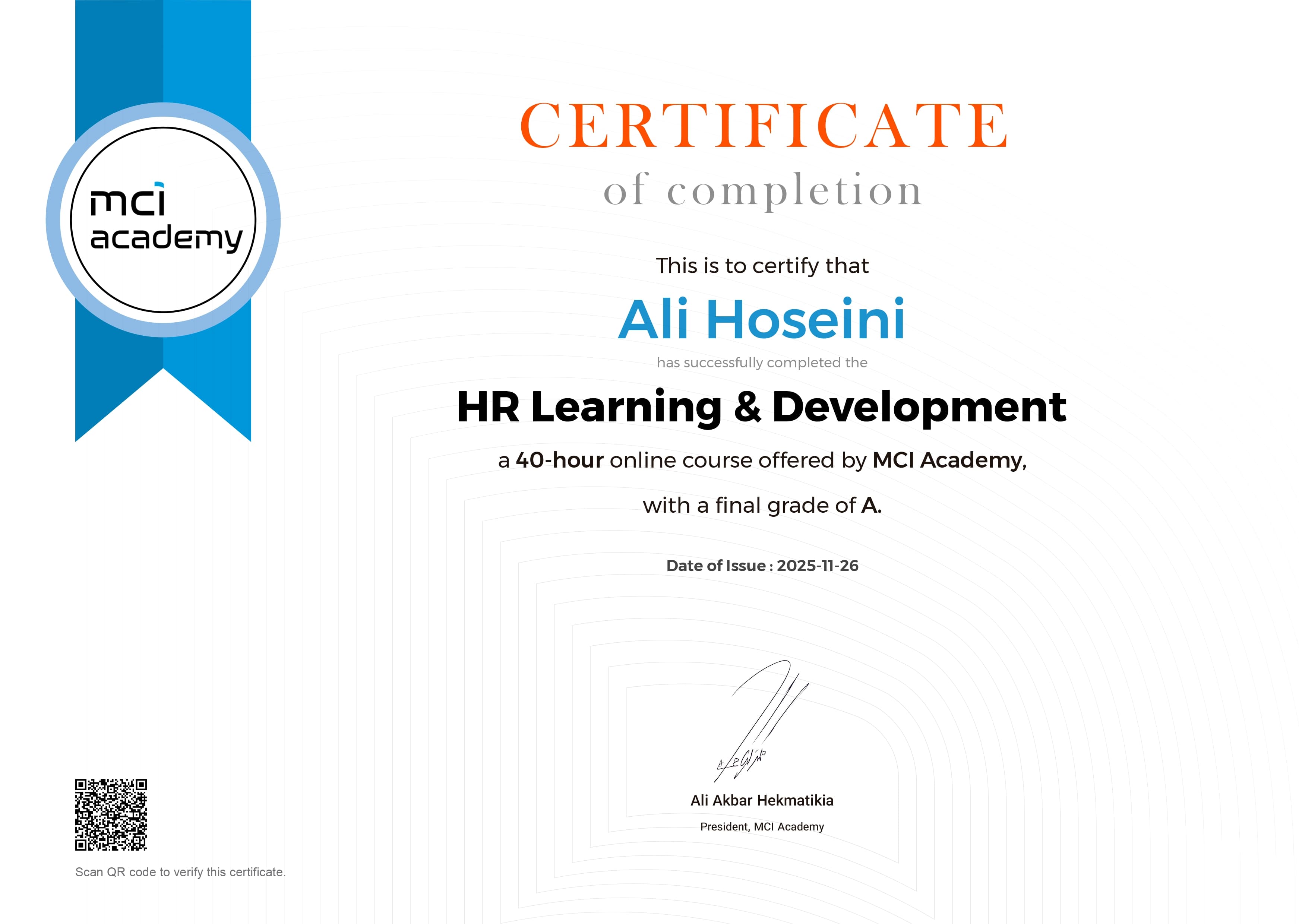 certificate