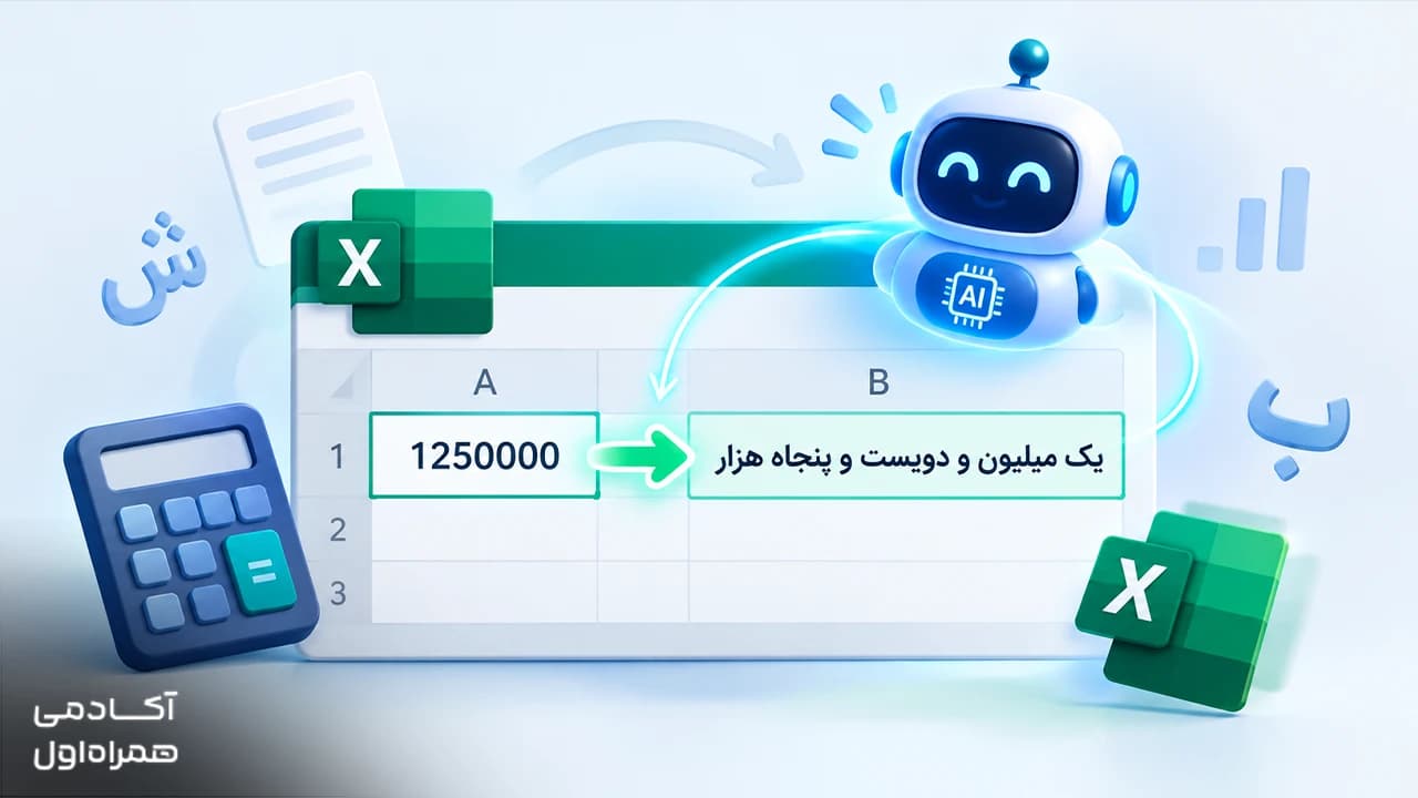 تبدیل عدد به حروف در اکسل | آموزش ساده و کاربردی تصویر