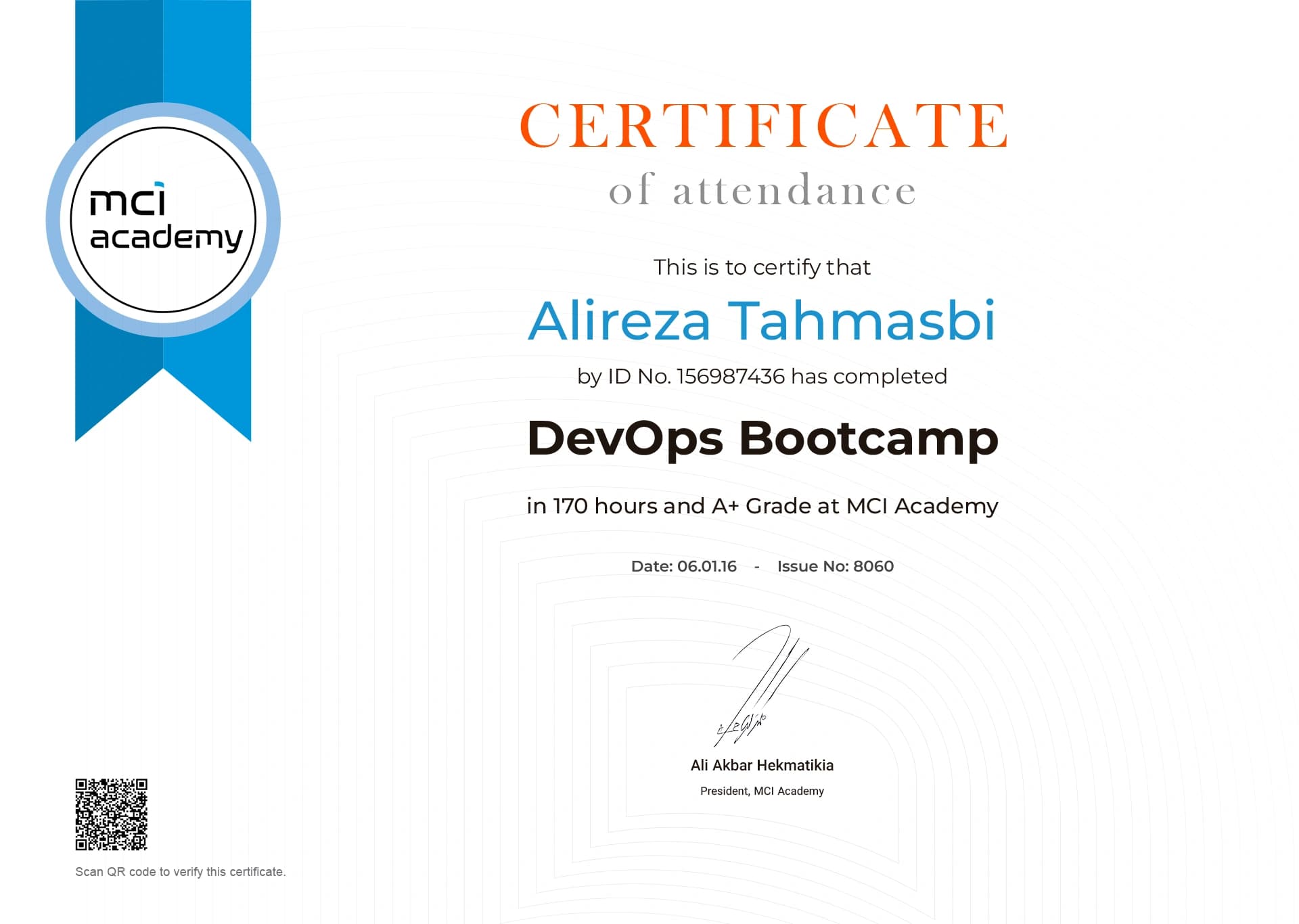 certificate