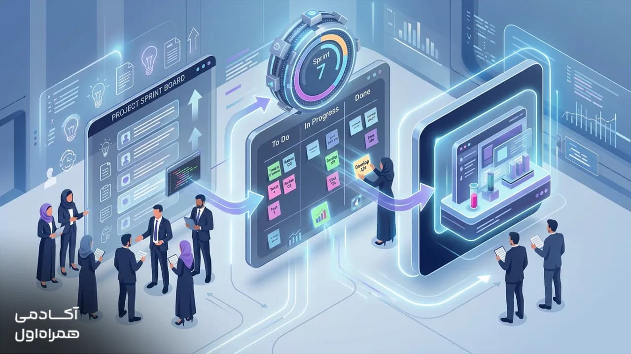  اسکرام چیست؟ راهنمای کامل Scrum، نقش‌ها، رویدادها و کاربردها تصویر 