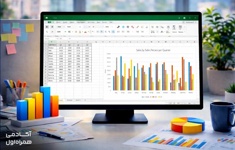  نمودار در اکسل چطور رسم می شود؟ + انواع و تنظیمات رسم تصویر 