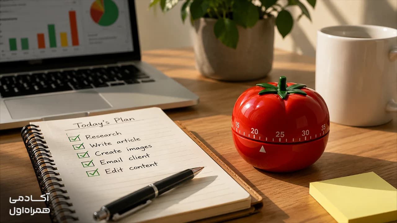 تکنیک پومودورو برای تمرکز چیست؟ + نحوه استفاده برای مطالعه و مدیریت زمان تصویر