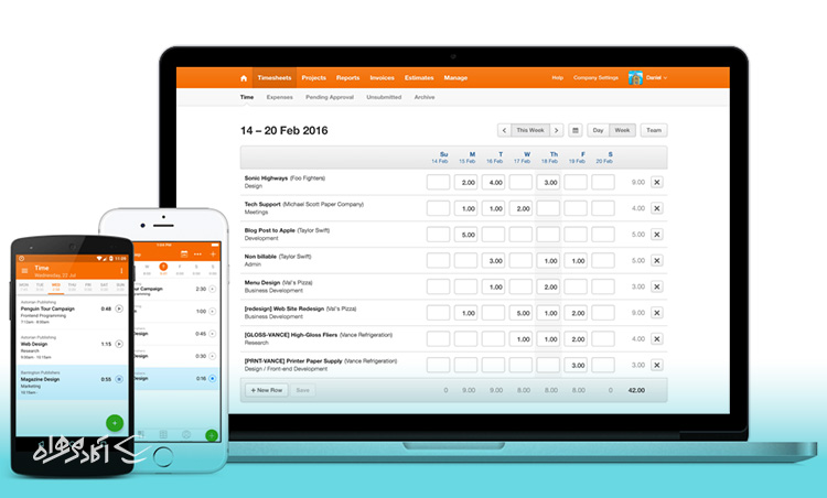 Harvest یکی از بهترین اپلیکیشن های مدیریت زمان و هزینه است