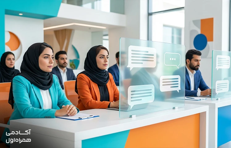 گفتوگوی متنی در آزمون تورینگ به داور اجازه میدهد بدون مشاهده ظاهر یا صدا، تنها بر اساس کیفیت پاسخها درباره انسان یا ماشین بودن طرف مقابل قضاوت کند.